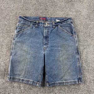 Vintage Faded Glory Carpenter Jean‎ Shorts Mens 34 Blue Denim Utility Pockets